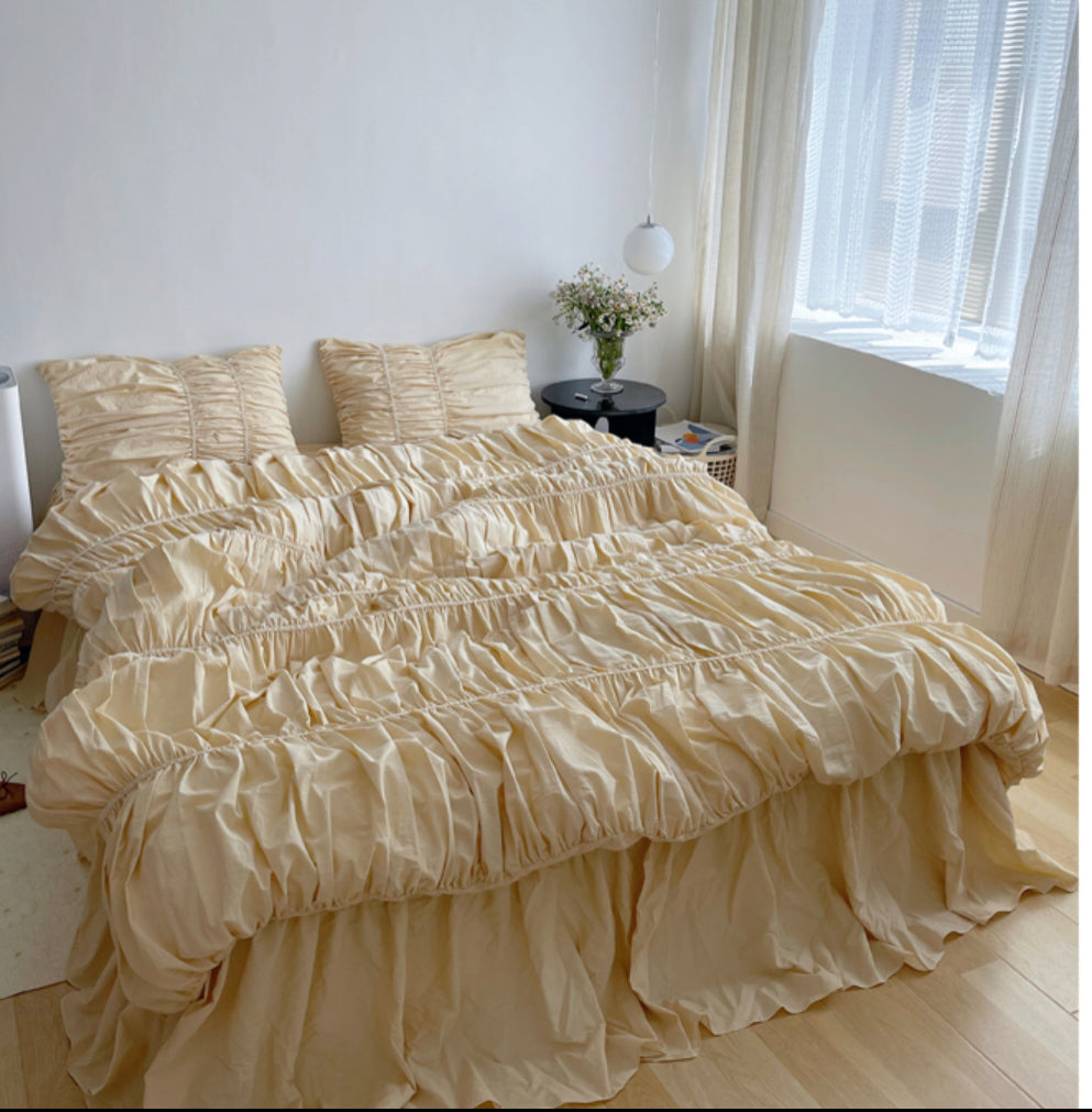 みん♡様オーダー　ハンドメイド　ベットカバー フレンチギャザーベッドカバーセット – 韓国デザイン雑貨・インテリア