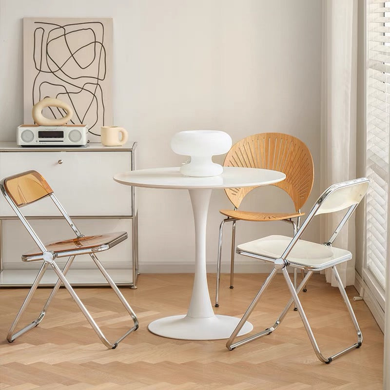 【furniture market】white round table.