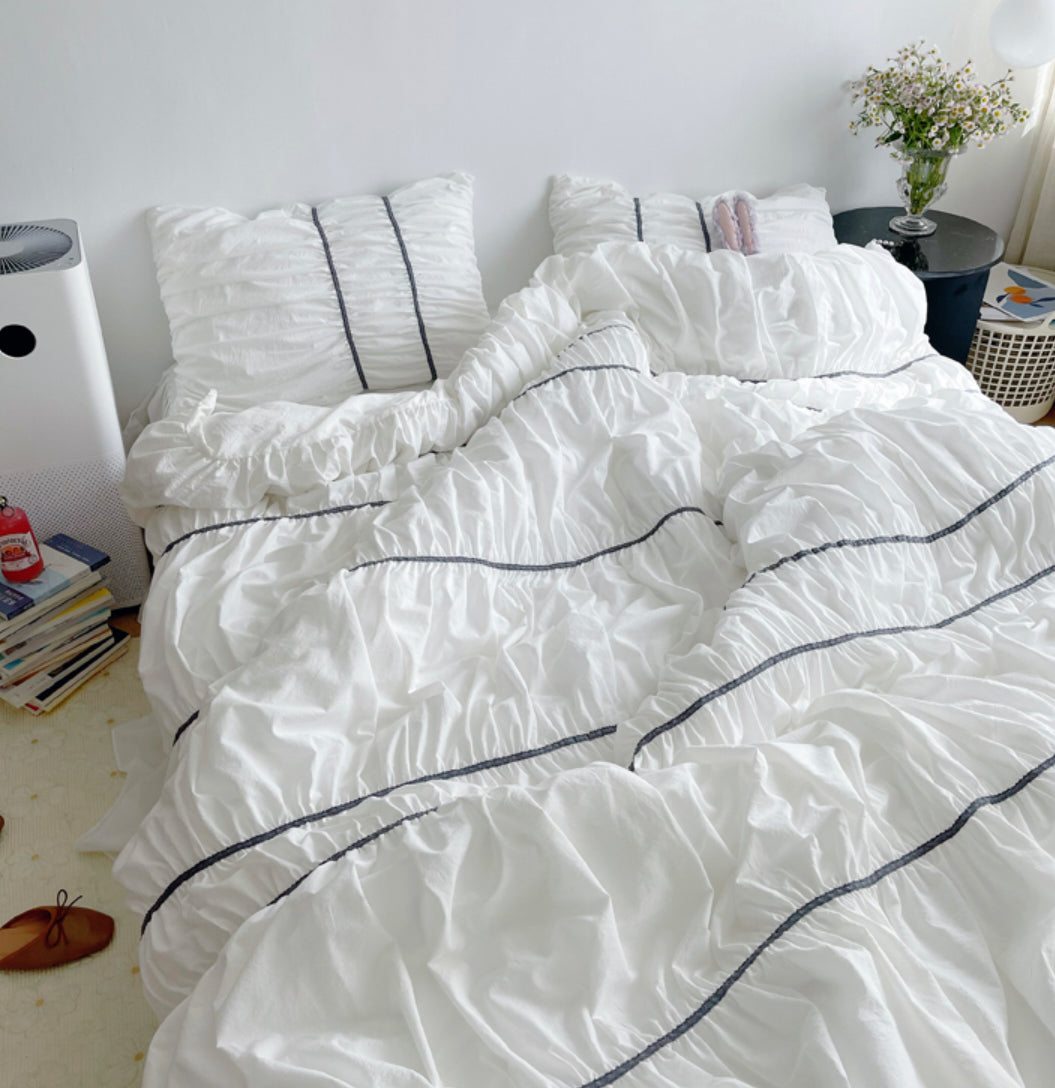 フレンチギャザーベッドカバーセット – 韓国デザイン雑貨・インテリア